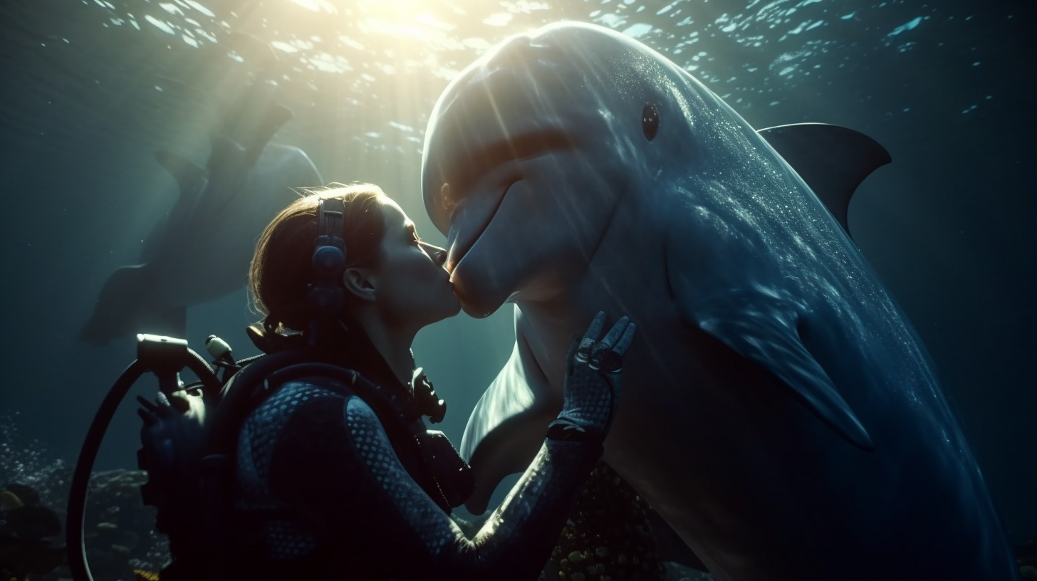 Kiss in the sea
