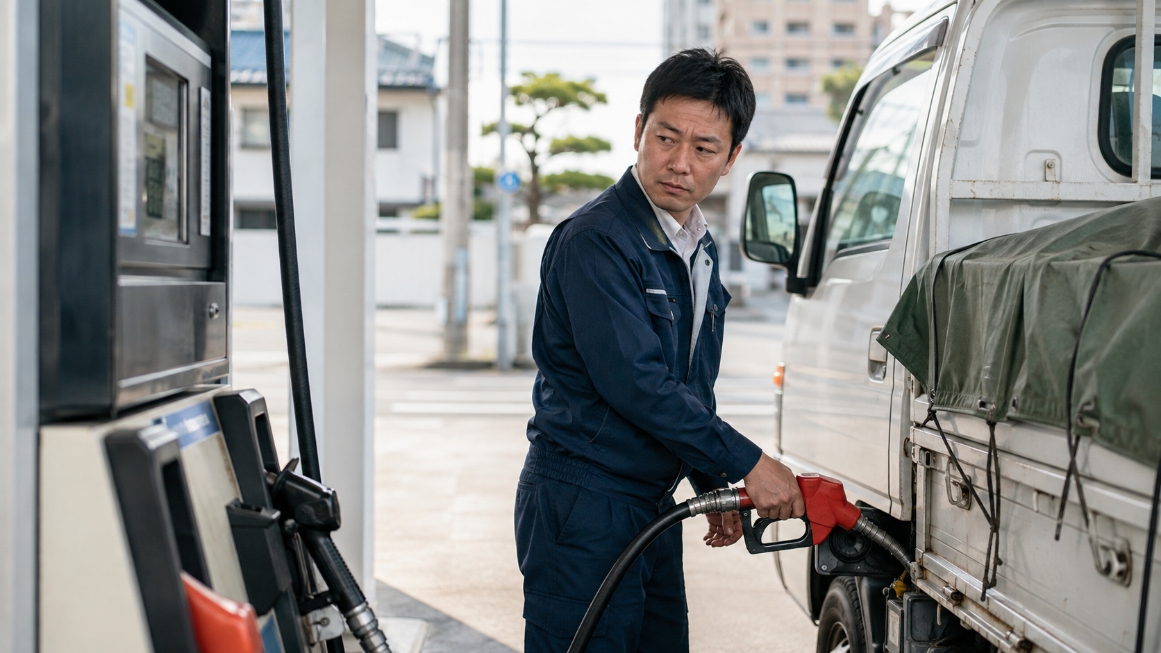 燃料費高騰に悩む運送業のイメージ